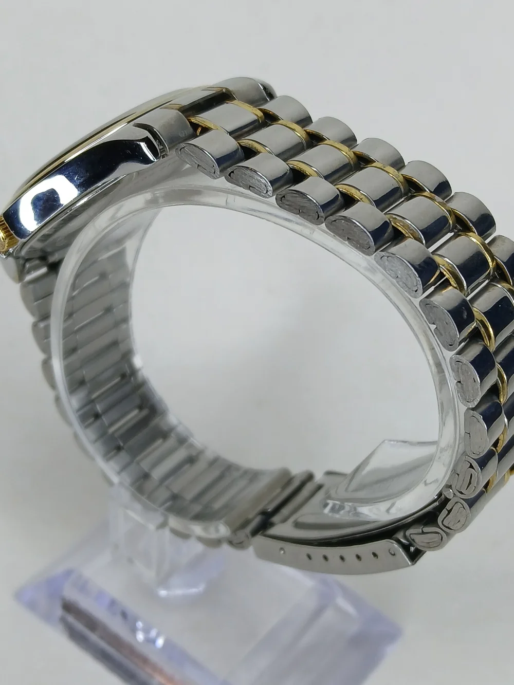 Puritan Watch PUR60473W Two Tone Silver Dial Gold Numbers Japan Movt